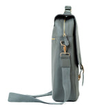 Double Wine Cooler Bag | Grey Vegan Leather and Gold